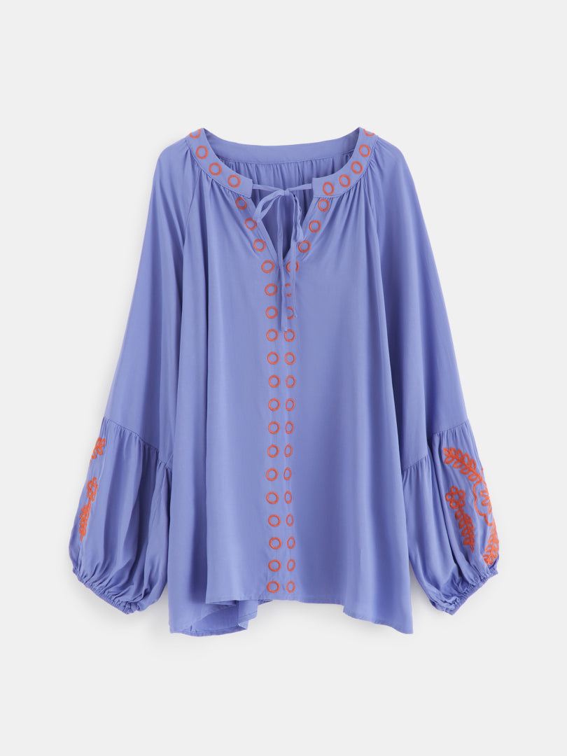 Plus Size Embroidered Plus Size Tops 1235192