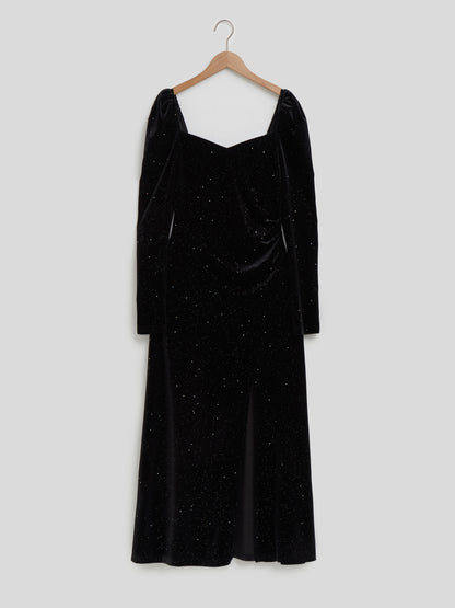 Gathered Embellished Maxi Dress 117555