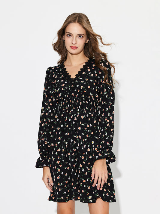 Ruffle A-Line Dress 119306