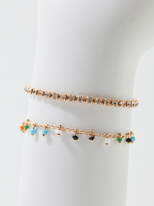 Set Of Two Embellished Bracelets 120589