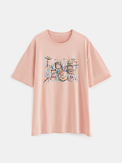 Printed Pullover T-Shirt 120212