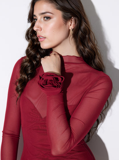 Applique Bodycon Dress 115159