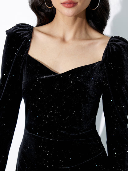 Gathered Embellished Maxi Dress 117555