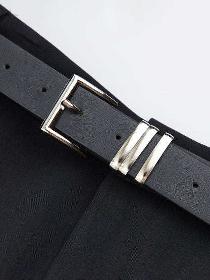 Belted A-Line Skirt 118851