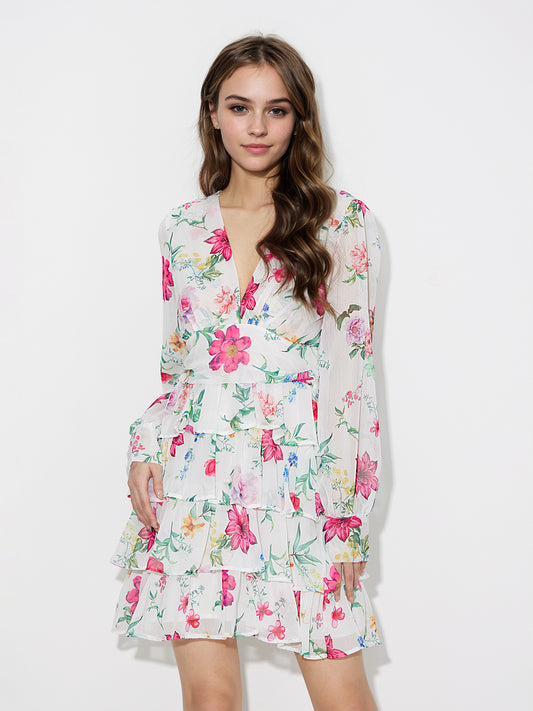Printed A-Line Dress 120802