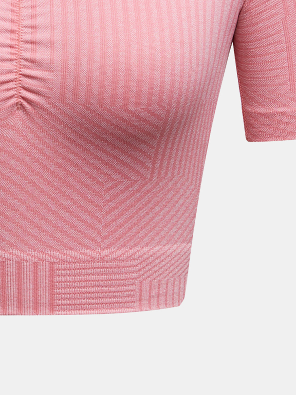 Striped Crop Sports T-Shirt 120349