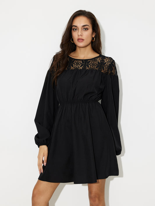 Patchwork A-Line Dress 118755