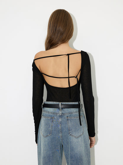 Open Back Pullover T-Shirt 118149