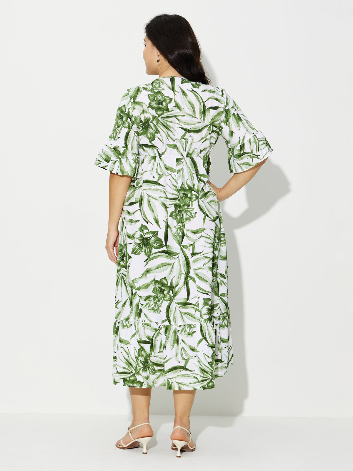 Plus Size Printed A-Line Dress 121159