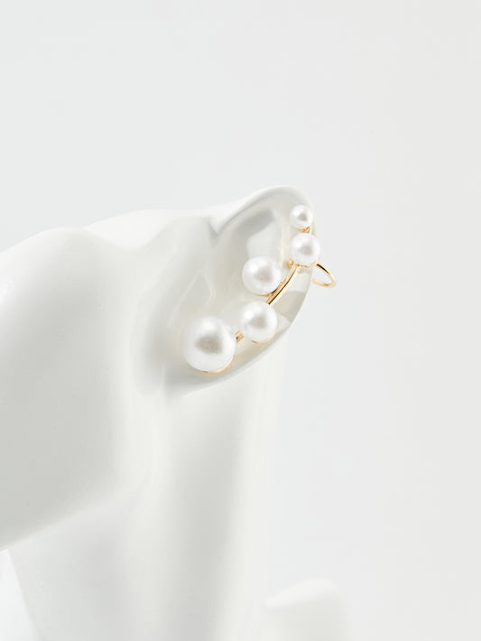 Artificial Pearl Cuff Earrings 121132