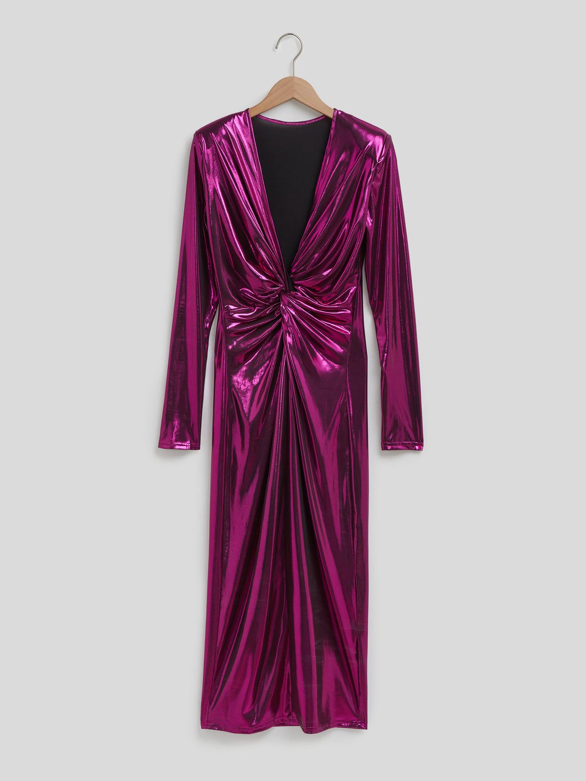 Metallic Knotted Bodycon Dress 117498