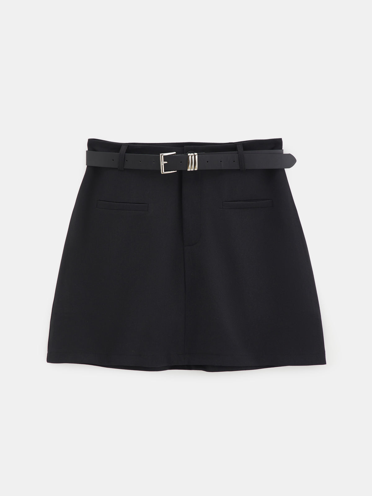 Belted A-Line Skirt 118851