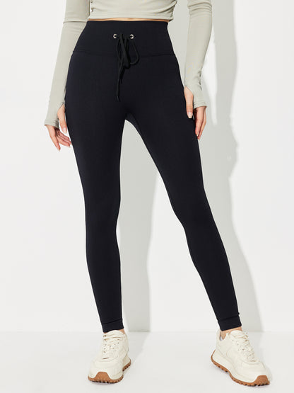 Drawstring Closure Gym Tights 118314