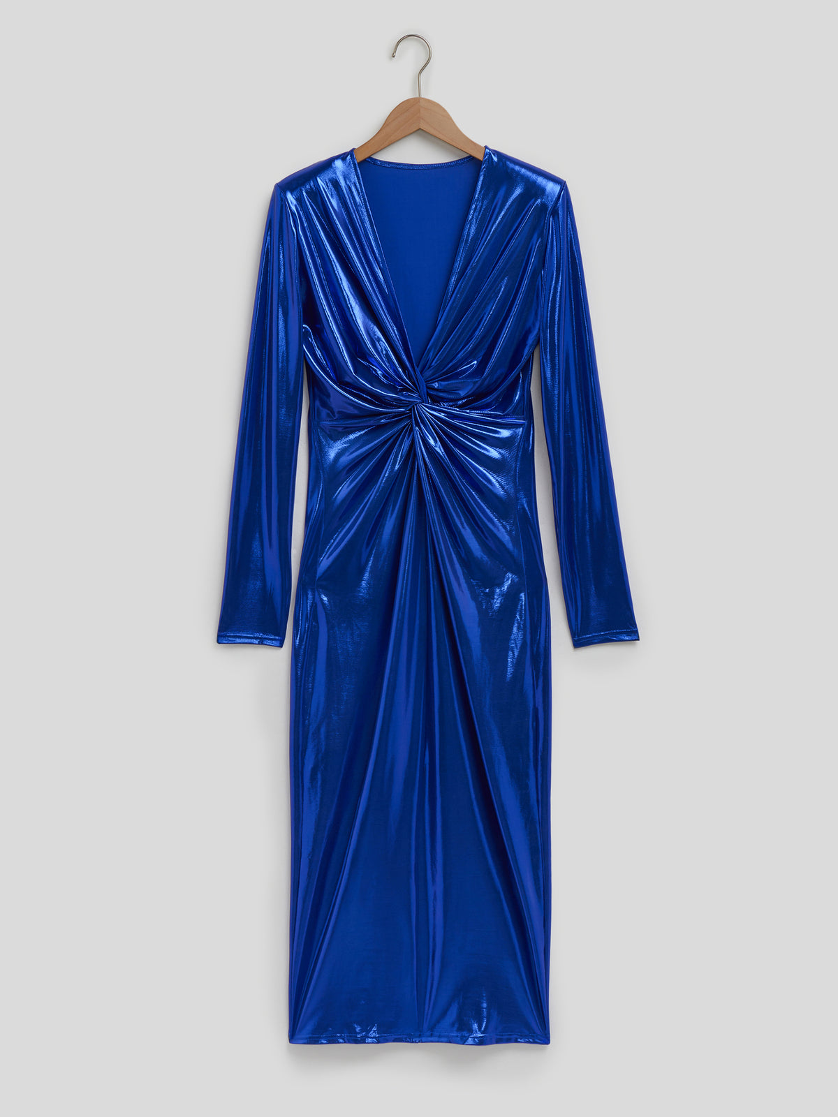 Metallic Knotted Bodycon Dress 117498
