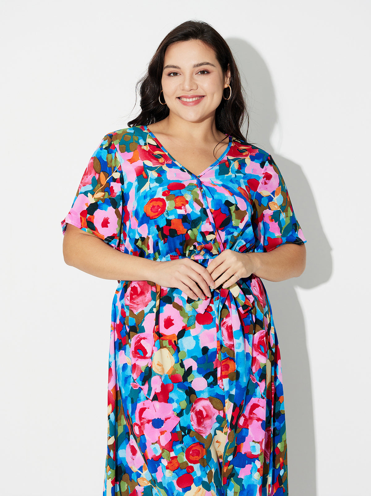 Plus Size Printed A-Line Dress 120717