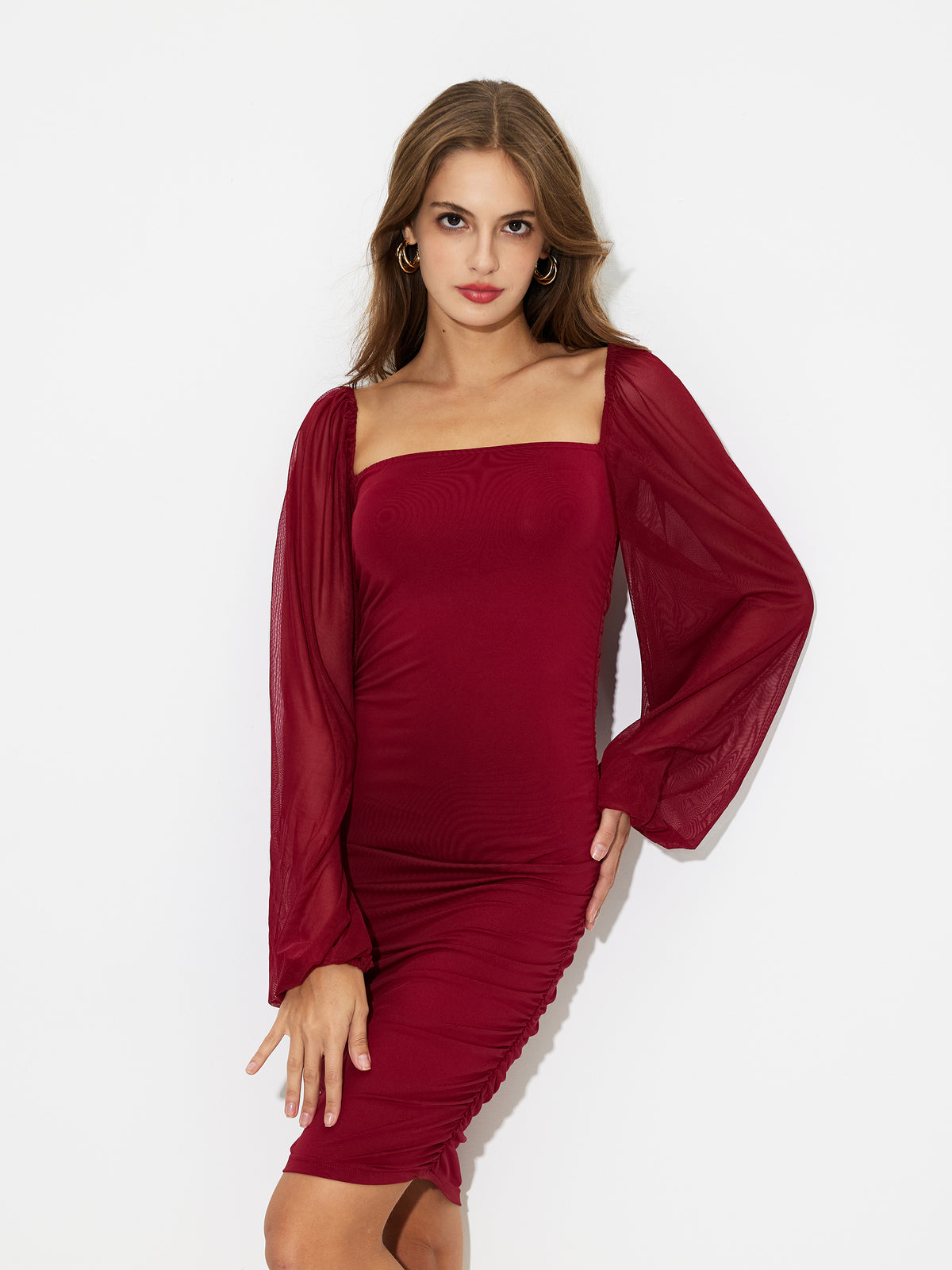 Patchwork Bodycon Dress 118262