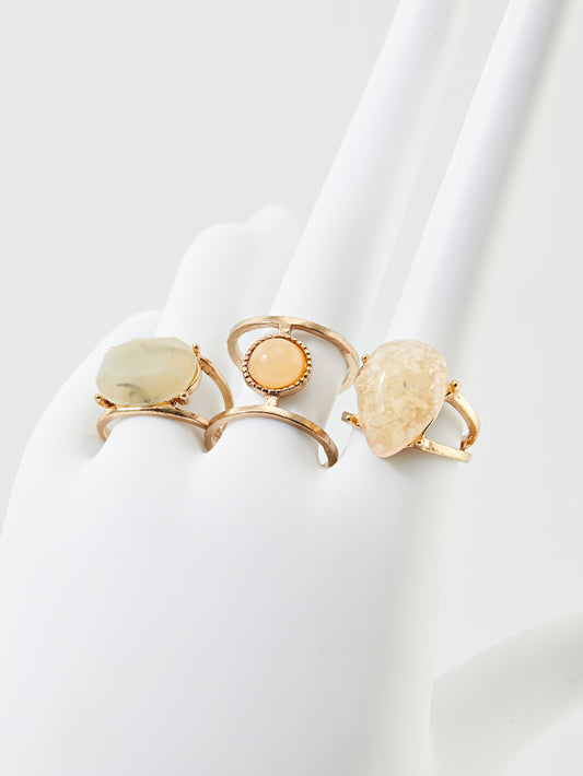 Set Of Three Geometric Design Ring 121130
