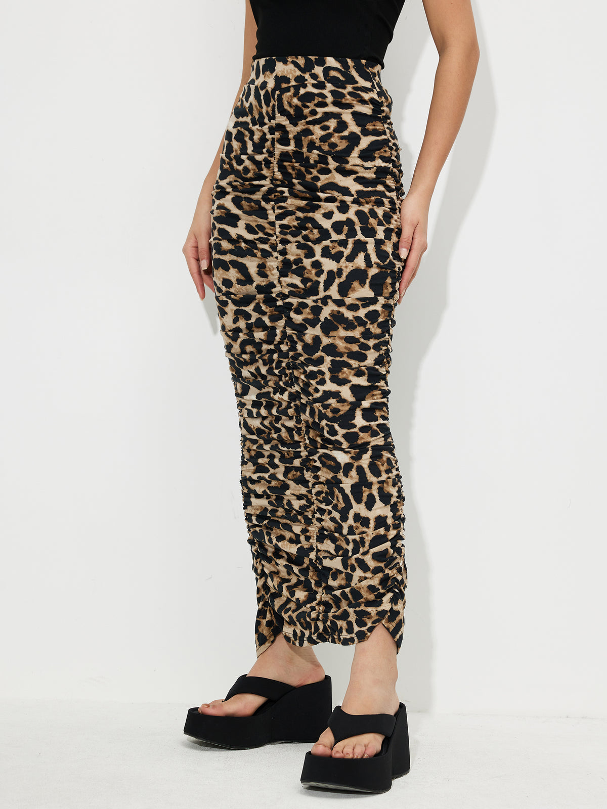 Gathered Pencil Skirt 117952