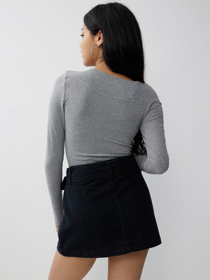 Cut Out Pullover T-Shirt 117851