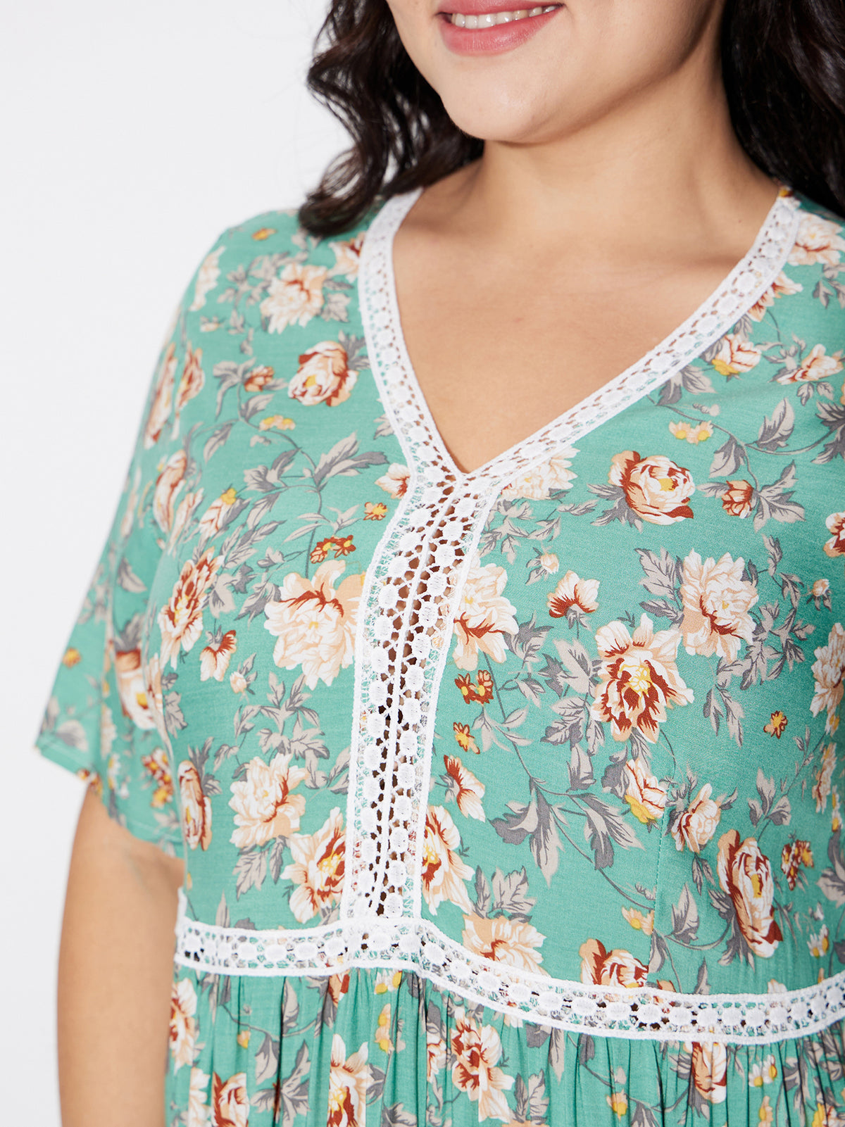 Plus Size Printed A-Line Dress 120637