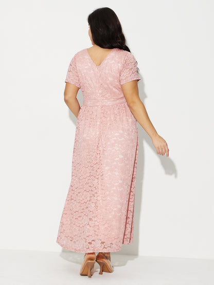 Plus Size Lace A-Line Dress 121227