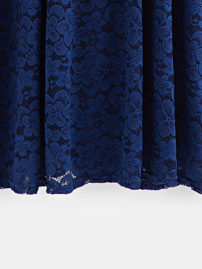 Plus Size Lace A-Line Dress 121227