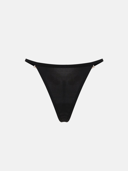 Rhinestone Embellished Thong 119064