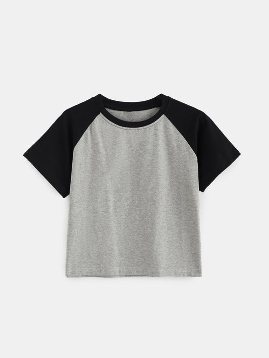Raglan Sleeve Crop T-Shirt 121300