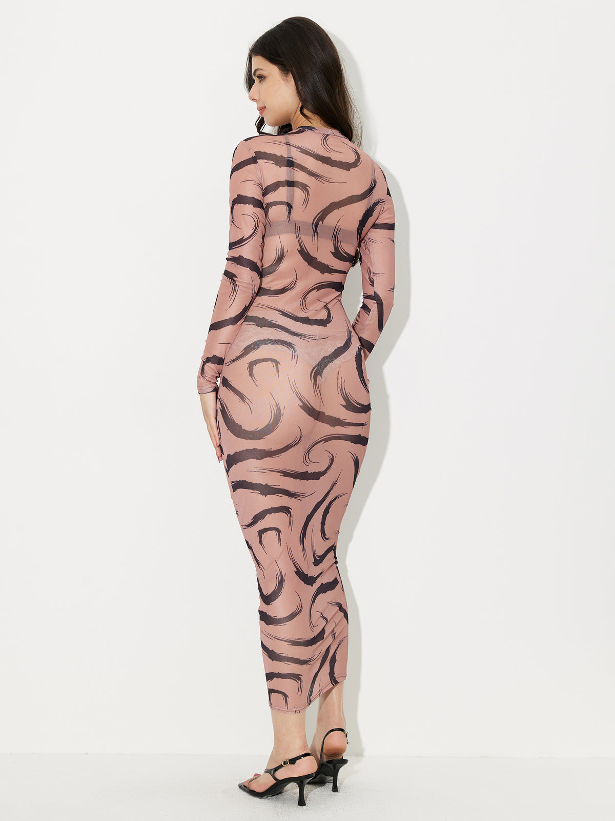 Sheer Bodycon Dress 119640