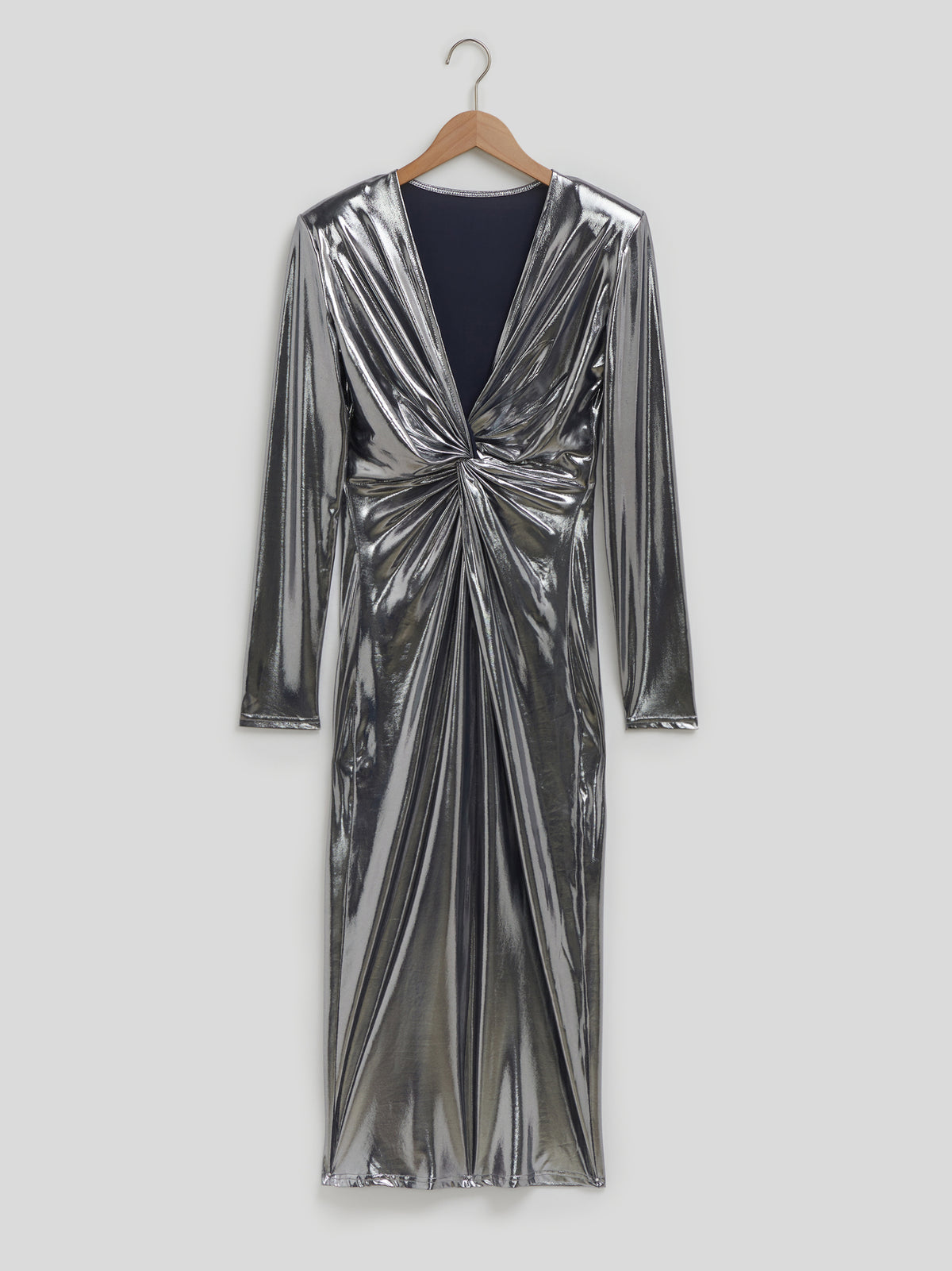 Metallic Knotted Bodycon Dress 117498
