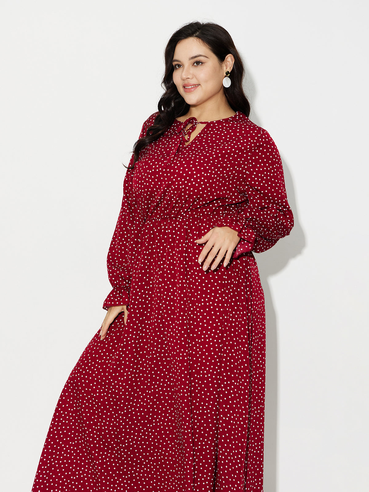 Plus Size Printed A-Line Dress 121342
