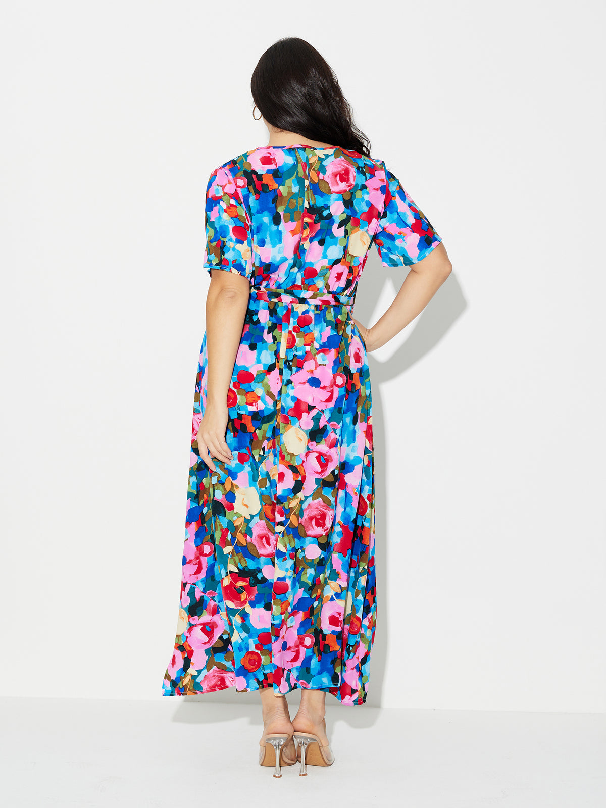 Plus Size Printed A-Line Dress 120717