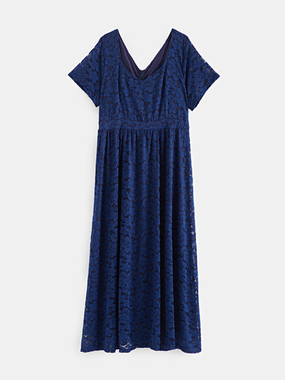 Plus Size Lace A-Line Dress 121227