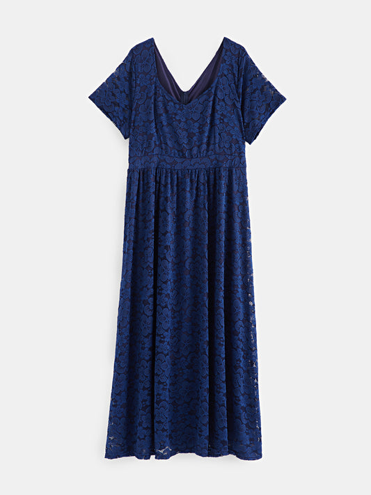 Plus Size Lace A-Line Dress 121227