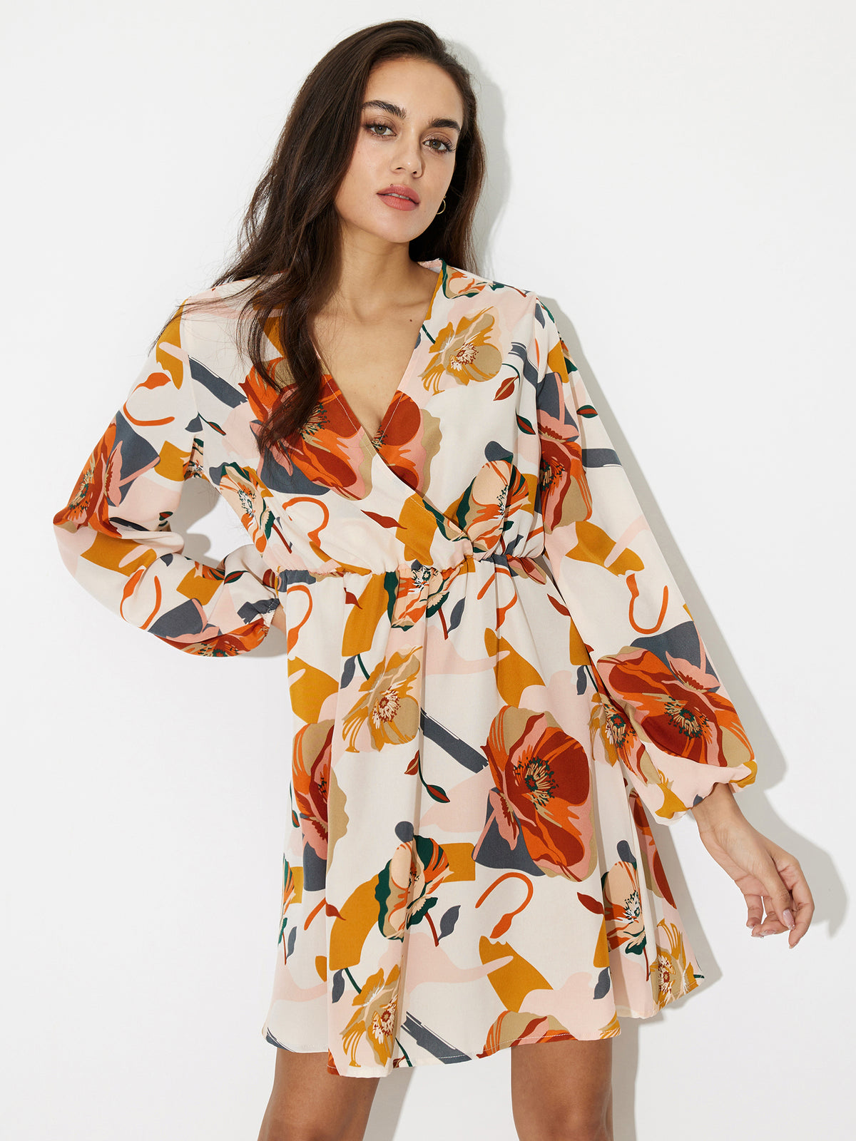 Printed A-Line Dress 119158