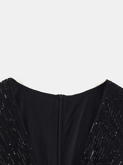 Plus Size Sequined Jumpsuit 120760