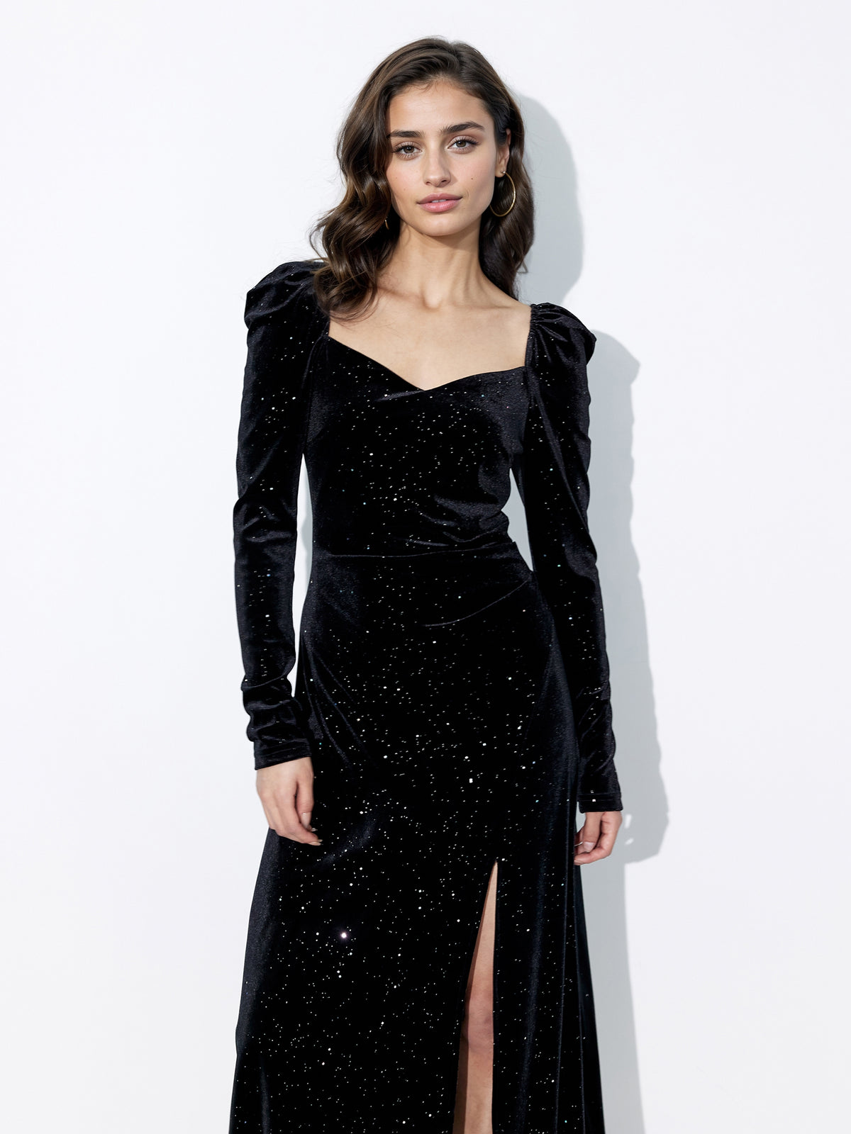 Gathered Embellished Maxi Dress 117555