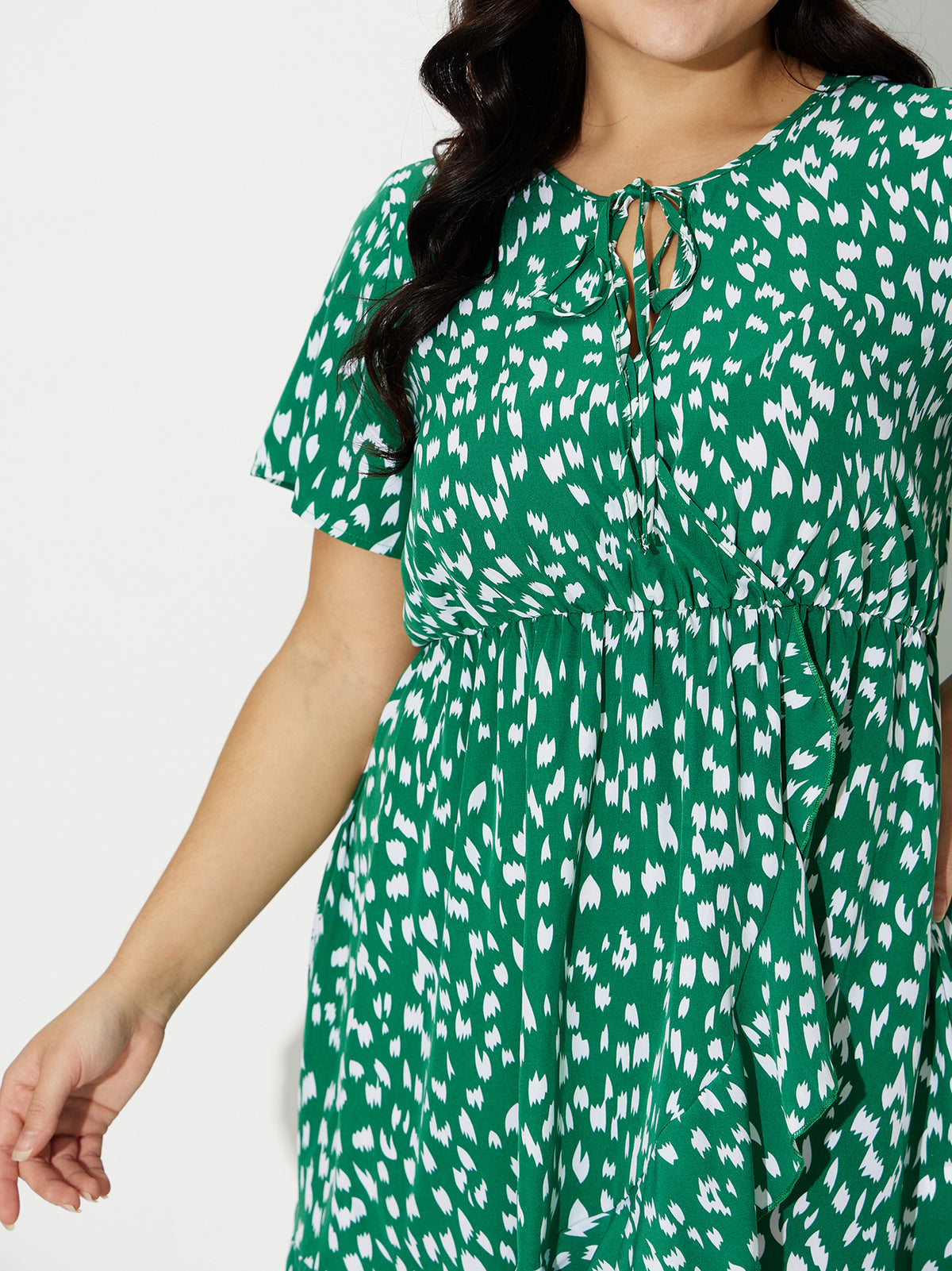 Plus Size Printed A-Line Dress 121352