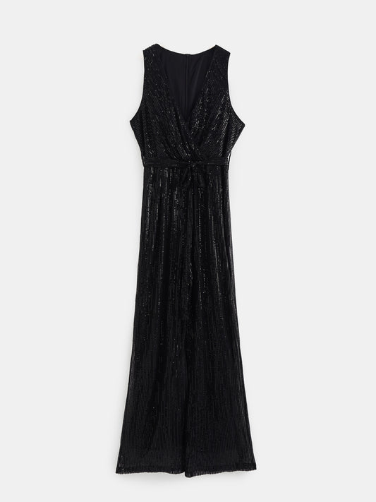 Plus Size Sequined Jumpsuit 120760