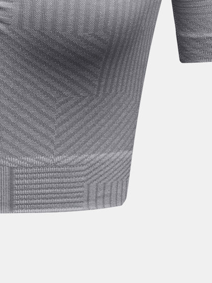 Striped Cropped Sports T-Shirt 120347
