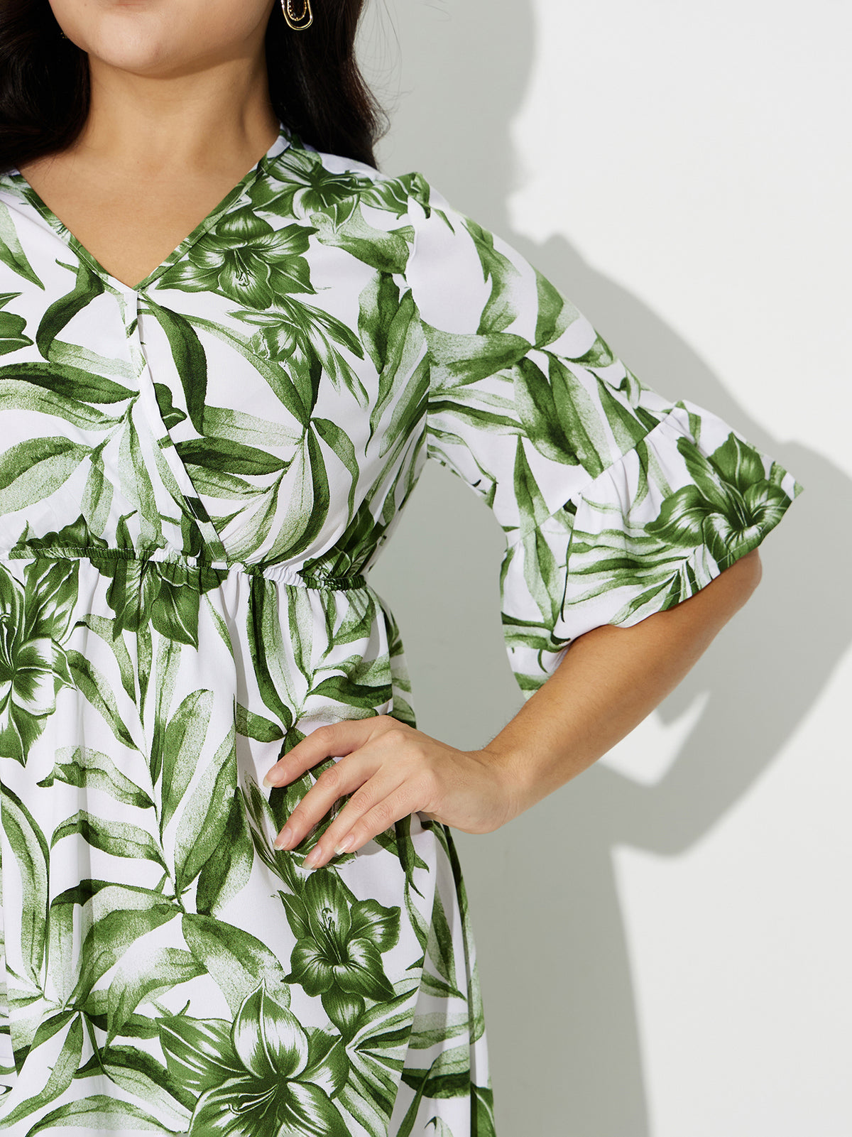 Plus Size Printed A-Line Dress 121159