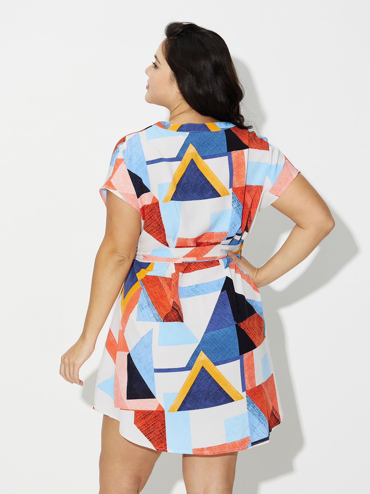 Plus Size Printed A-Line Dress 121340